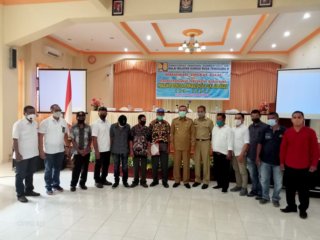 BWS NT II Sosialisasi Kegiatan Padat Karya Program P3-TGAI Tahap 1 Di Ikuti Kelompok Penerima Dari 8 Kabupaten