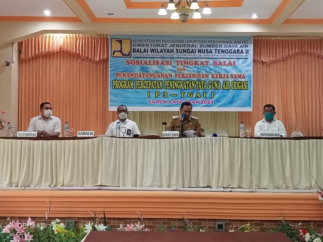 Bupati Ende Minta  Proyek  Swakelola Peningkatan Irigasi Tidak Libatkan Rekanan