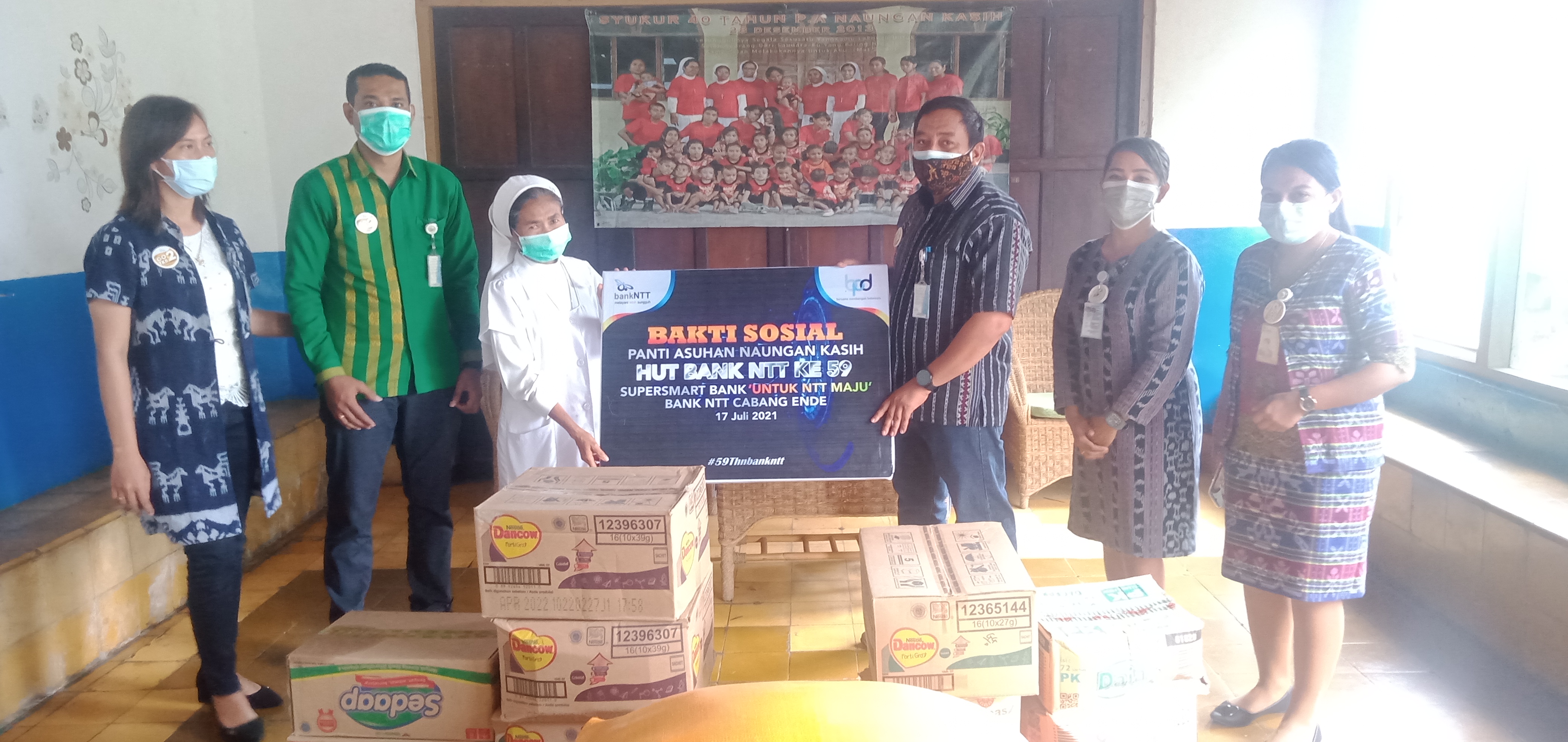 Bank NTT Cabang Ende Gelar Baksos Jelang HUT Ke 59  Di Panti Asuhan Naungan Kasih, Sr. innosensia : Mari Kita Saling Mendoakan