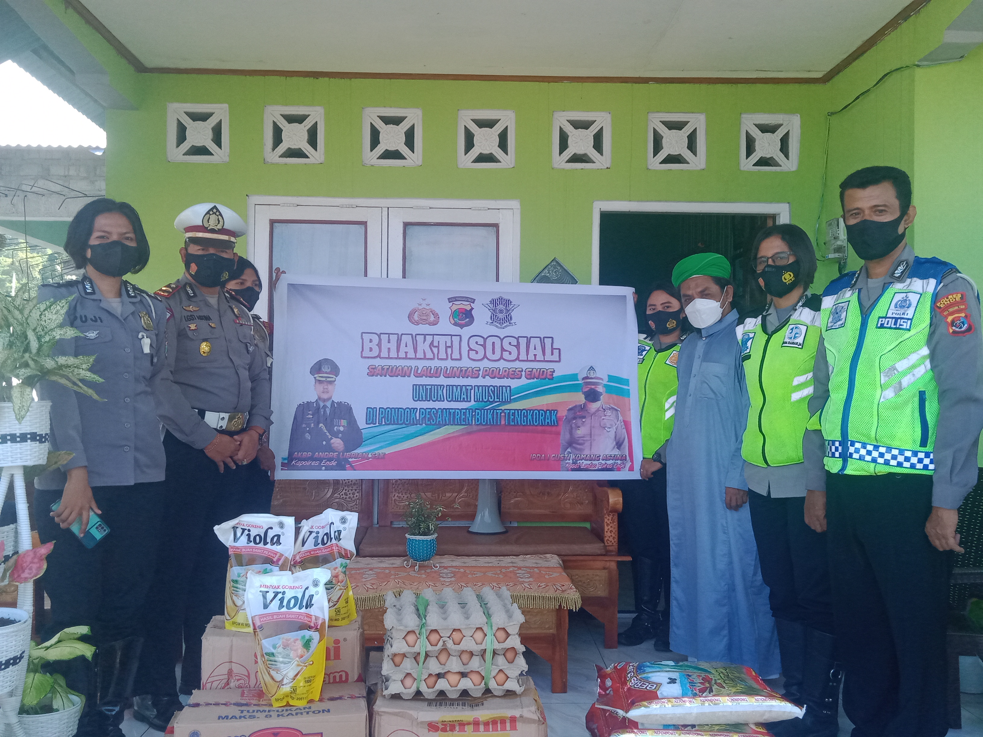 Jelang Puasa Ramadhan 1443 H, Sat Lantas Polres Ende Gelar Bhakti Sosial Di Panti Asuhan Bukit Tengkorak