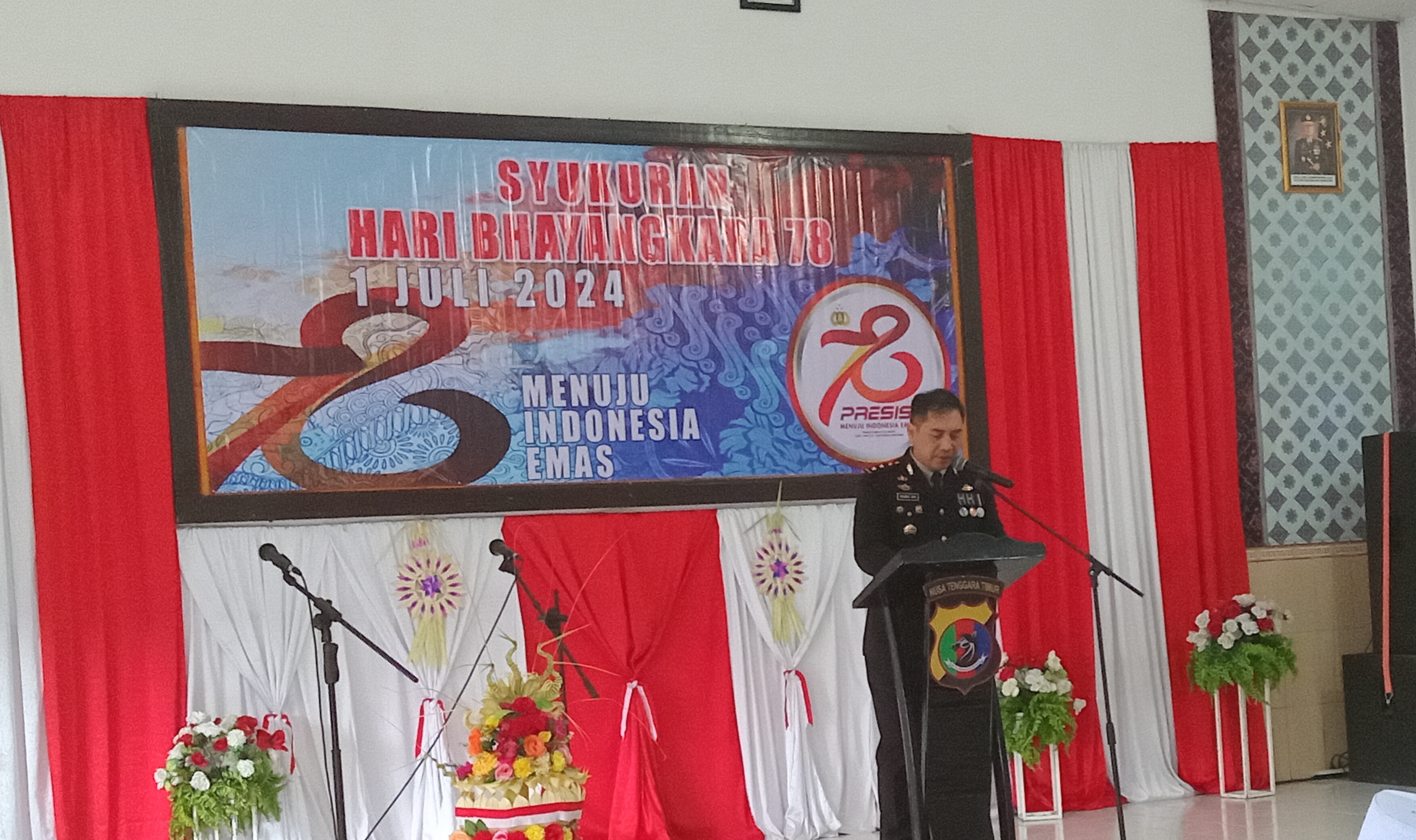 Kapolres Ende :  Usia 78 Tahun Diharapkan Menjadi  Momentum Evaluasi  Kinerja Seluruh Personil