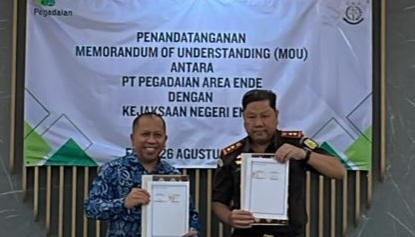 PT. Pegadaian Area Ende  Dan Kejaksaan Negeri Ende Teken MoU Penanganan  Masalah Perdata Dan Tata Usaha Negara 