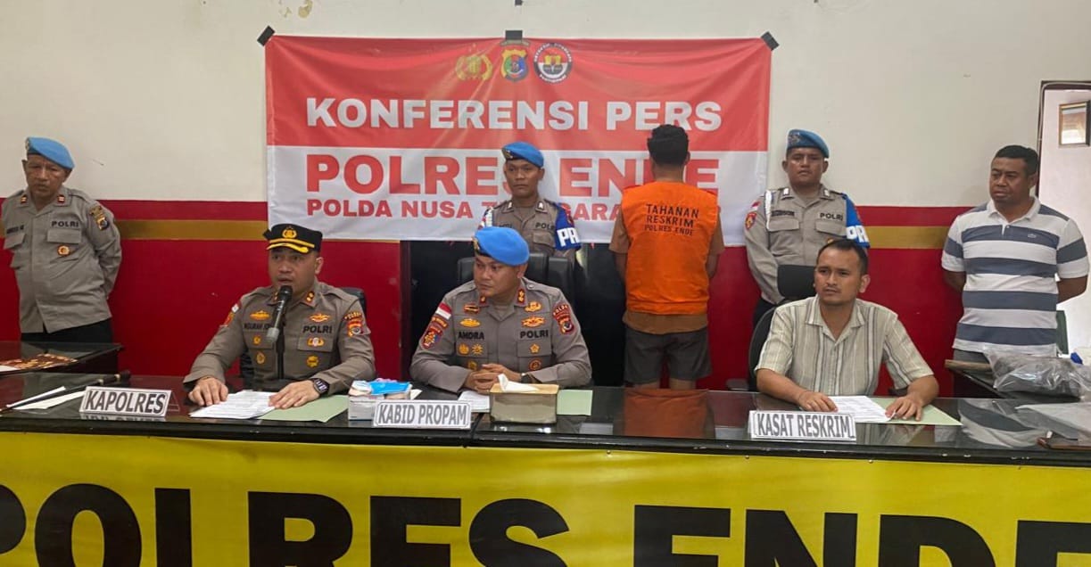 Kapolres Ende Sampaikan Belasungkawa Atas Meninggalnya PA Elias Adi Dan Berjanji Akan Tindakan Tegas dan Transparan Terhadap Oknum Anggota Yang Melanggar Kode Etik Polri