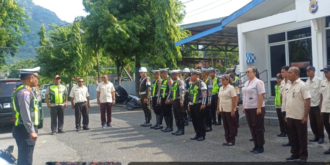 Sat Lantas Polres Ende Gelar Operasi Gabungan Lintas Sektor, Optimalkan Kamseltibcar Lantas