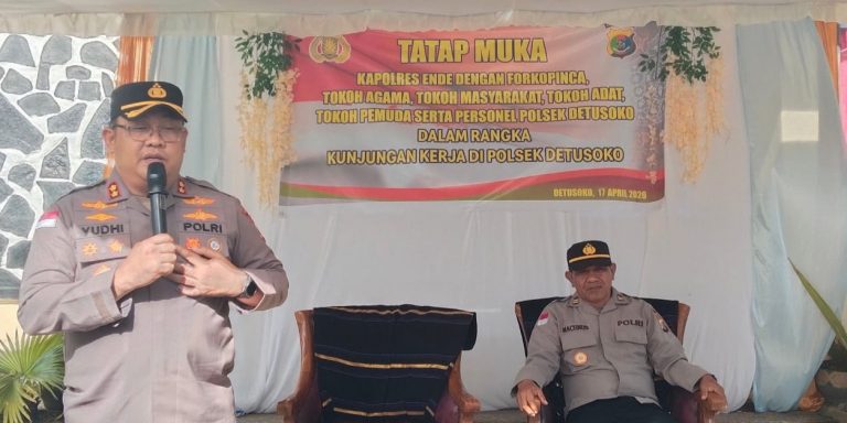 Kapolres Ende  Lakukan Kunker Di Polsek Detusoko, Ingatkan Anggota Layani Masyarakat Dengan Hati