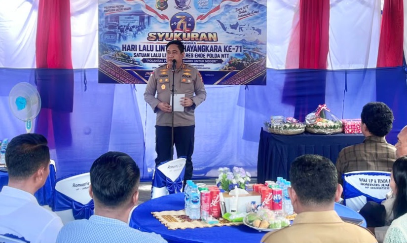Gelar Syukuran HUT Lalu Lintas ke-71, Kasat Lantas Iptu Gede Wisna Ajak  Insan Lalulintas Jadikan Sebagi Momentum Refleksi Kinerja